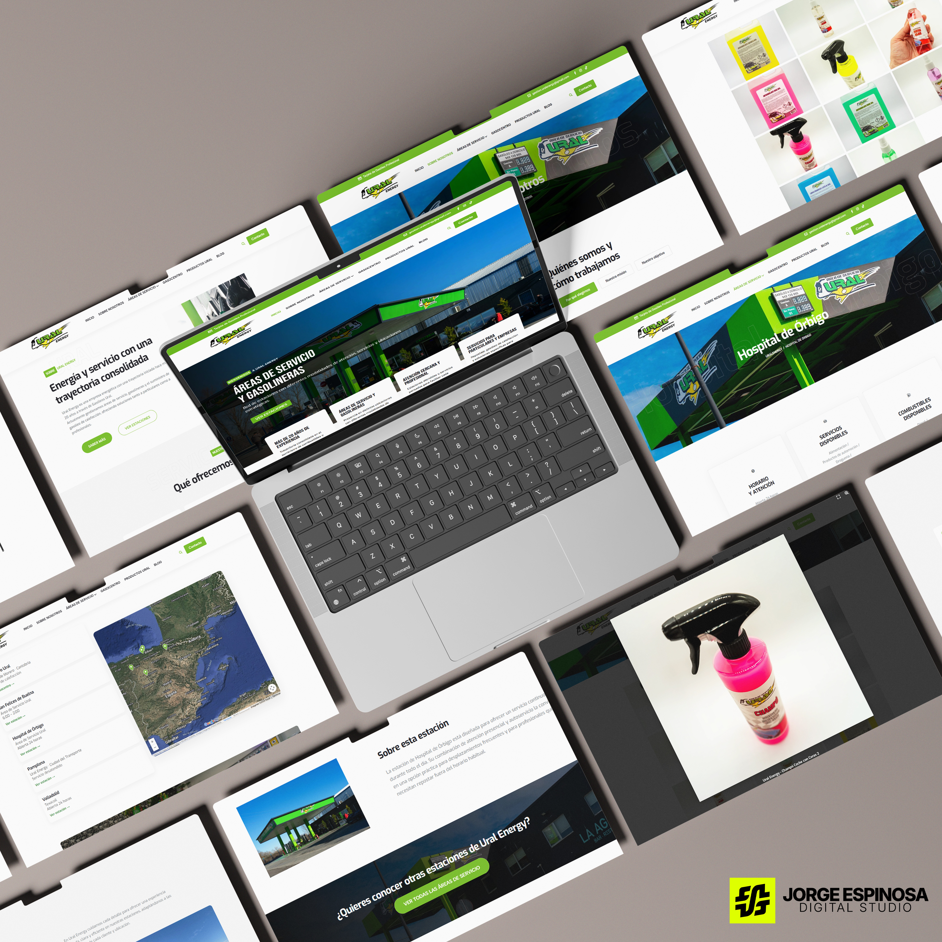 Mockup web de Ural Energy